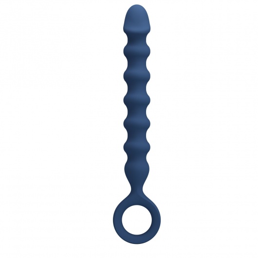 Синяя анальная цепочка - 28,5 см. - Baile