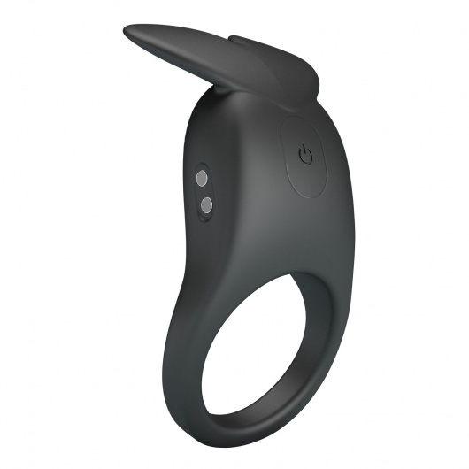 Черное перезаряжаемое виброкольцо Carlton - Baile - в Ульяновске купить с доставкой