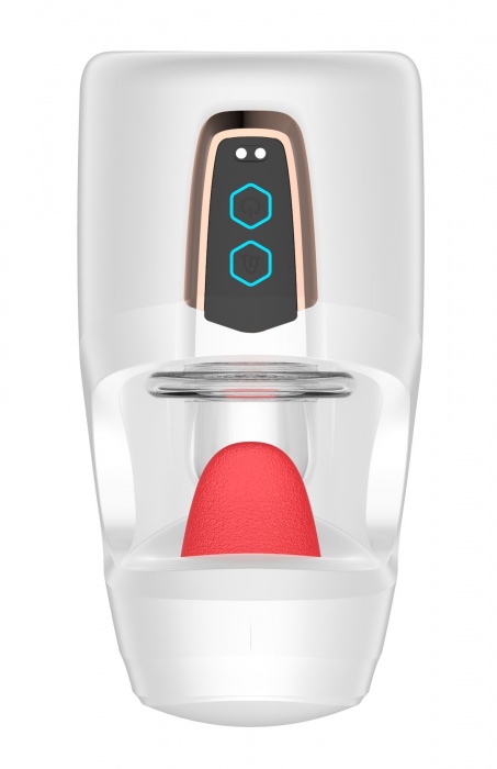 Белый мастурбатор с язычком и возвратно-поступательными движениями - Secwell - в Ульяновске купить с доставкой