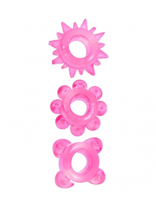 Комплект из 3 розовых эрекционных колец - Erowoman-Eroman - в Ульяновске купить с доставкой
