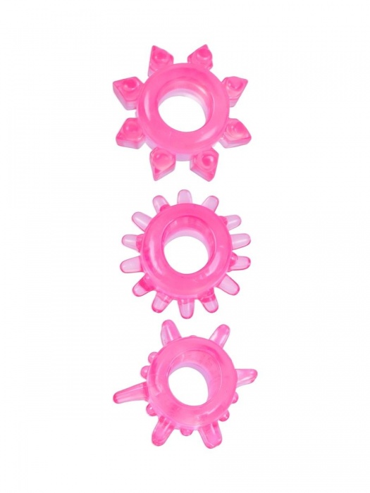 Комплект из трех розовых эрекционных колец - Erowoman-Eroman - в Ульяновске купить с доставкой