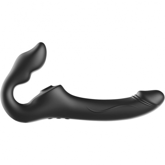 Черный безремневой страпон с 3 моторами - Ibiza - купить с доставкой в Ульяновске