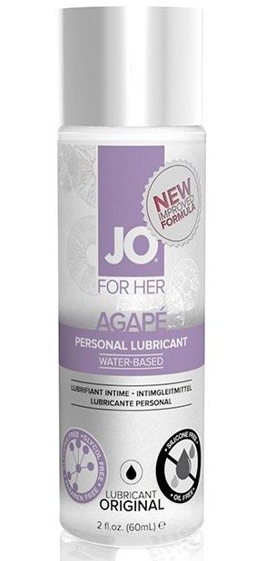 Лубрикант на водной основе для женщин JO AGAPE LUBRICANT ORIGINAL - 60 мл. - System JO - купить с доставкой в Ульяновске