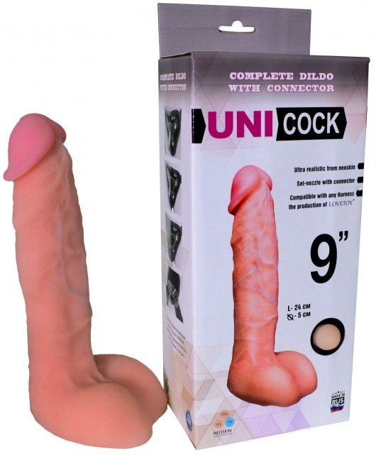 Фаллическая насадка Харнесс UNICOCK 9  - 24 см. - LOVETOY (А-Полимер) - купить с доставкой в Ульяновске