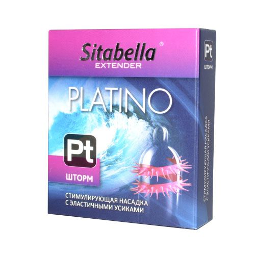 Стимулирующая насадка со спиралью из усиков Platino  Шторм - Sitabella - купить с доставкой в Ульяновске