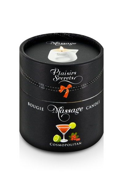 Массажная свеча с ароматом коктейля Космополитан Bougie de Massage Cosmopolitan - 80 мл. - Plaisir Secret - купить с доставкой в Ульяновске