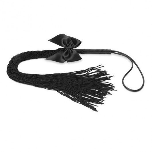 Чёрная плётка Lilly Whip Bijoux - Bijoux Indiscrets - купить с доставкой в Ульяновске
