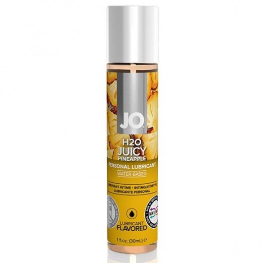 Смазка с ароматом ананаса JO Flavored Juicy Pineapple - 30 мл. - System JO - купить с доставкой в Ульяновске