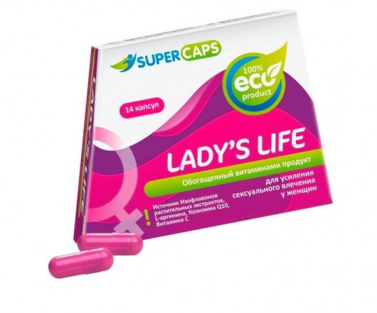 Возбуждающие капсулы Ladys Life - 14 капсул (0,35 гр.) - SuperCaps - купить с доставкой в Ульяновске