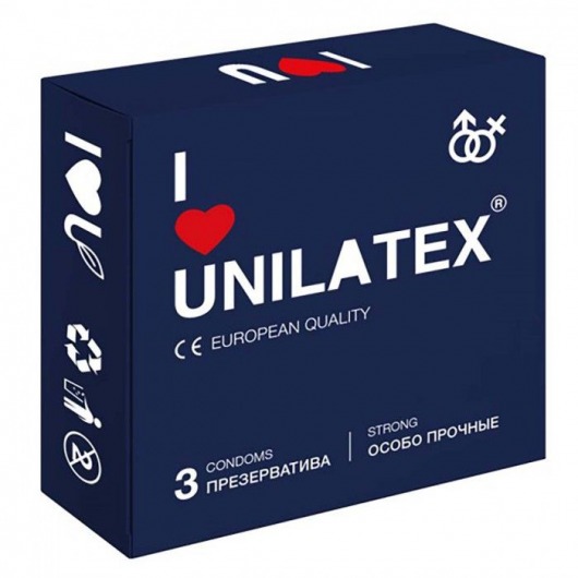 Ультрапрочные презервативы Unilatex Extra Strong - 3 шт. - Unilatex - купить с доставкой в Ульяновске