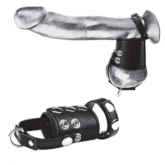 Кольцо на член и мошонку Cock Ring With 2  Ball Stretcher And Optional Weight Ring - BlueLine - в Ульяновске купить с доставкой