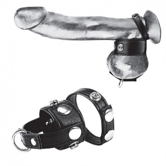 Утяжка для мошонки и пениса Cock Ring With 1  Ball Stretcher And Optional Weight Ring - BlueLine - купить с доставкой в Ульяновске