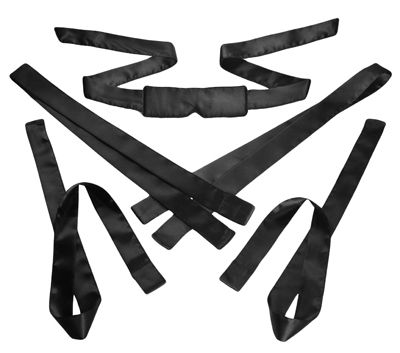 Бондажный набор из сатиновых лент Bordeaux 5 Piece Satin Bondage Set - XR Brands - купить с доставкой в Ульяновске