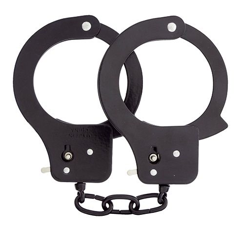 Чёрные наручники из листового металла BONDX METAL CUFFS BLACK - Dream Toys - купить с доставкой в Ульяновске