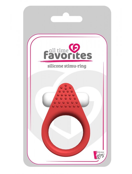 Красное эрекционное кольцо LIT-UP SILICONE STIMU RING 1 RED - Dream Toys - в Ульяновске купить с доставкой