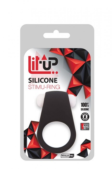 Чёрное эрекционное виброкольцо LIT-UP SILICONE STIMU RING 4 BLACK - Dream Toys - в Ульяновске купить с доставкой