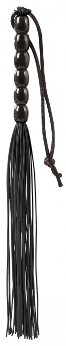 Чёрная мини-плеть из резины Rubber Mini Whip - 22 см. - Blush Novelties - купить с доставкой в Ульяновске