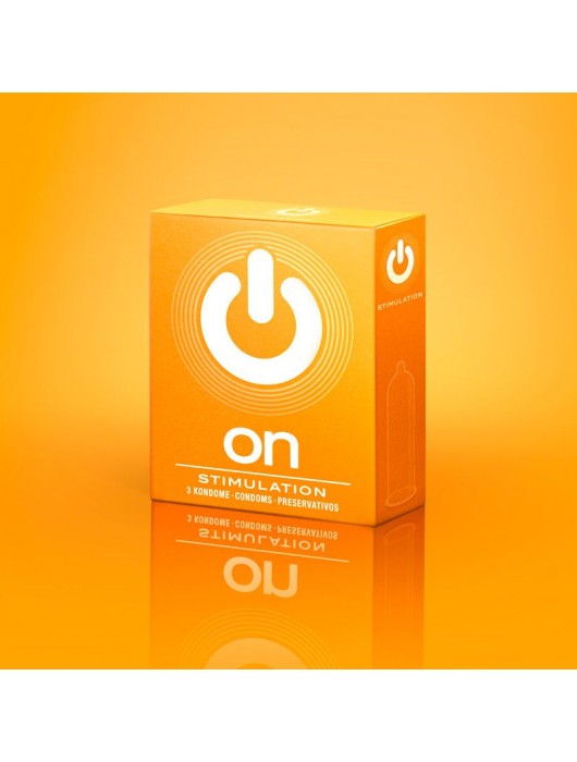 Презервативы ON) Stimulation с точками - 3 шт. - ON) - купить с доставкой в Ульяновске