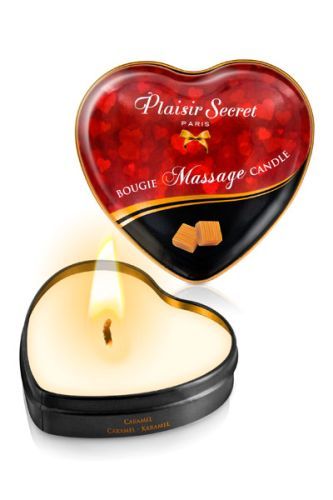 Массажная свеча с ароматом карамели Bougie Massage Candle - 35 мл. - Plaisir Secret - купить с доставкой в Ульяновске