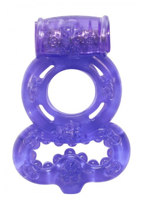 Фиолетовое эрекционное кольцо Rings Treadle с подхватом - Lola Games - в Ульяновске купить с доставкой