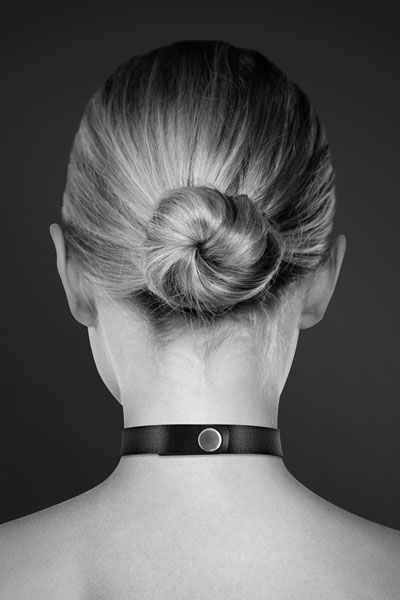 Чёрный чокер с кольцом в форме сердца - Bijoux Pour Toi - купить с доставкой в Ульяновске