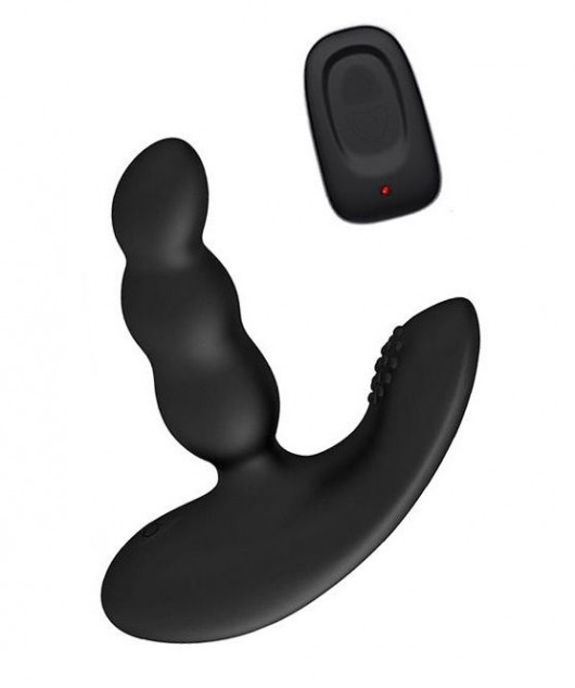 Черный силиконовый стимулятор простаты Levett Nitoc с пультом ДУ - Levett - в Ульяновске купить с доставкой