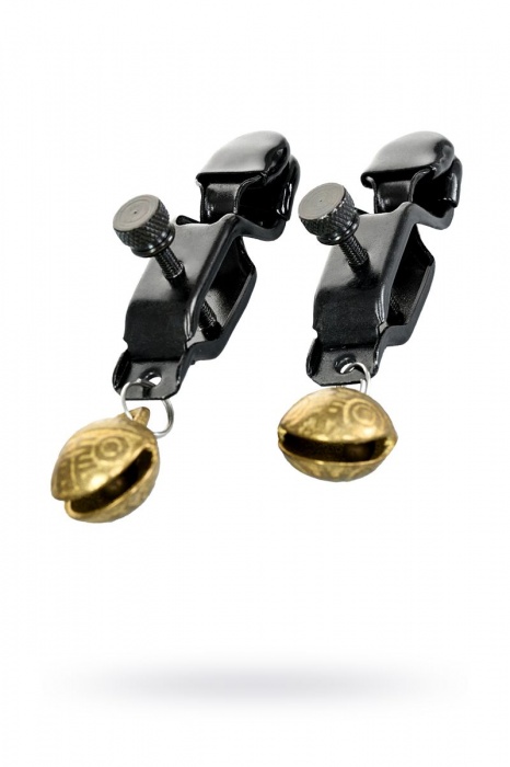 Черно-золотистые зажимы для сосков TOYFA Theatre - ToyFa - купить с доставкой в Ульяновске
