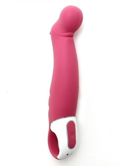 Вибратор Petting Hippo с загнутым кончиком - 22,9 см. - Satisfyer