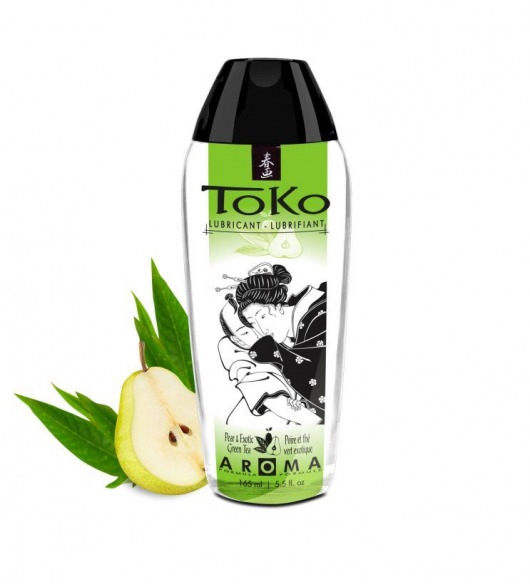 Интимный гель TOKO Pear   Exotic Green Tea с ароматом груши и зеленого чая - 165 мл. - Shunga - купить с доставкой в Ульяновске