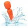 Оранжевый вибромассажер Stella Liquid Silicone Mini Massager - 14,5 см. - California Exotic Novelties
