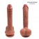 Телесный фаллоимитатор с мошонкой и присоской - 21,5 см. - Erowoman-Eroman