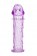 Гладкая фиолетовая насадка с усиками под головкой - 12,5 см. - Toyfa Basic - в Ульяновске купить с доставкой