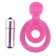Розовая вибронасадка со стимулятор клитора   Язычок - Toyfa Basic - в Ульяновске купить с доставкой